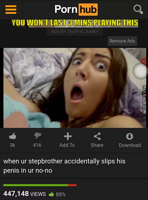 Meme when stepbrother accidentally slips