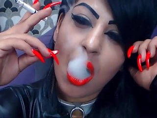 best of Long nails with smoking chick