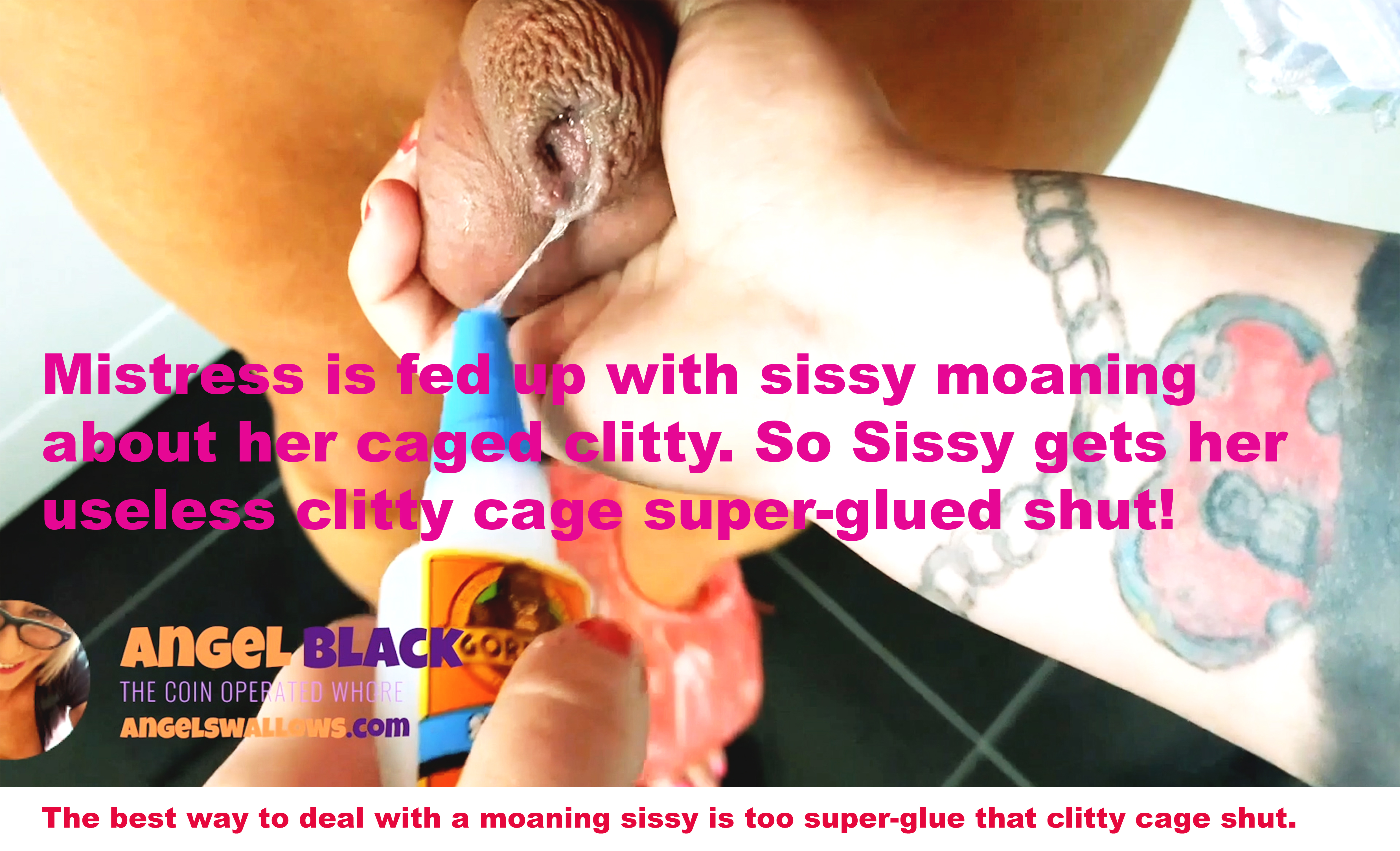 Roar reccomend sexy mistress super glues dick
