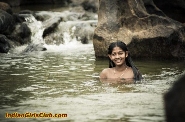 Desi nude girl in river