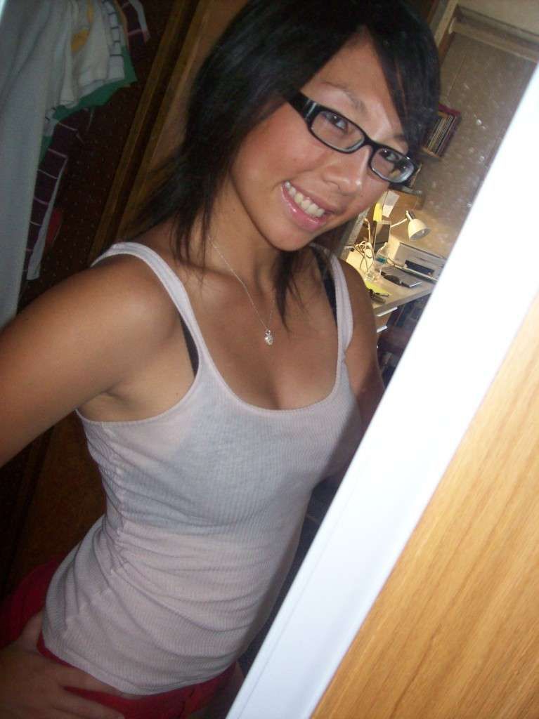 best of Glasses cums college girl with cute