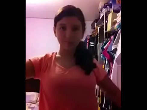 muslim girl shows her big boobs selfie video.