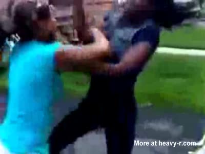 Black girl naked fight