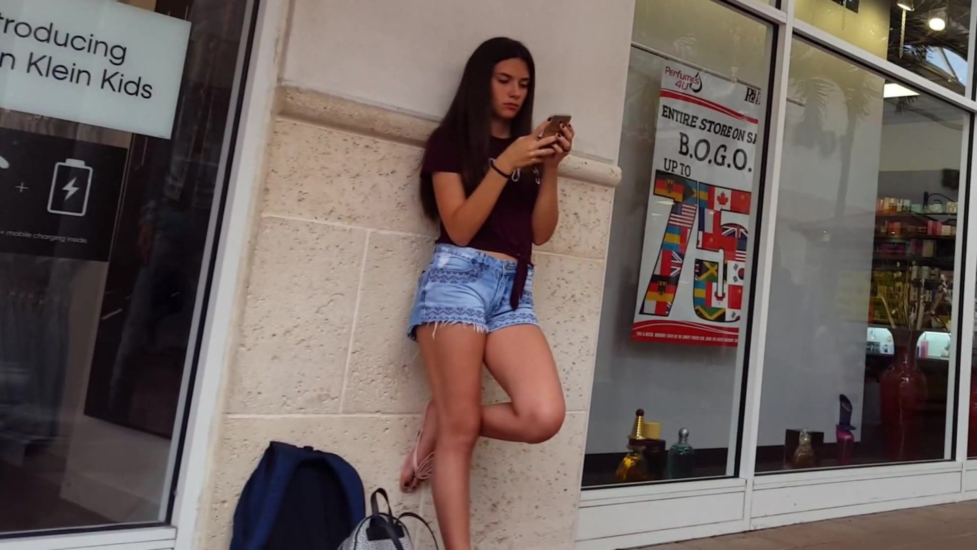 Z reccomend candid short jean shorts waiting