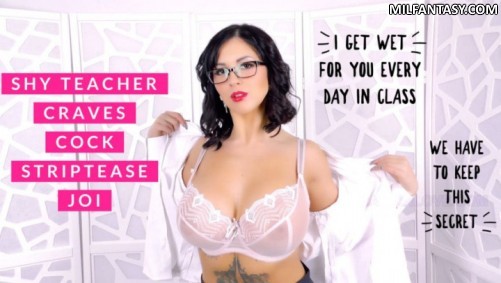 Shy teacher craves cock striptease joi