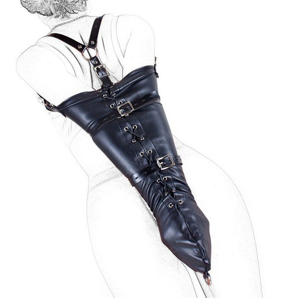 Classic leather armbinder bondage