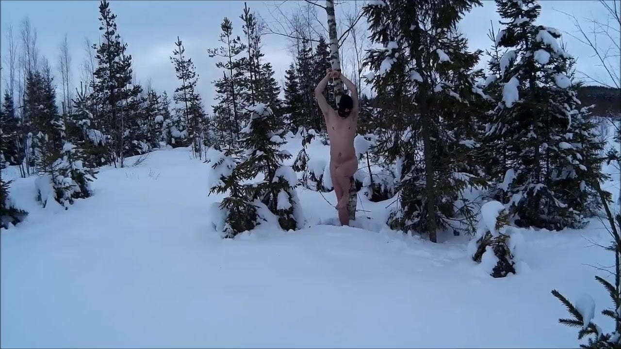 best of Snow selfbondage outdoor