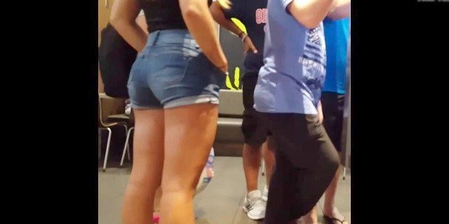 Candid voyeur latina teen shorts