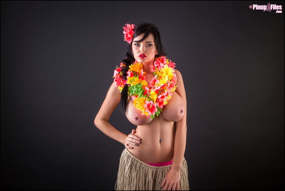 Big boobs hula girl