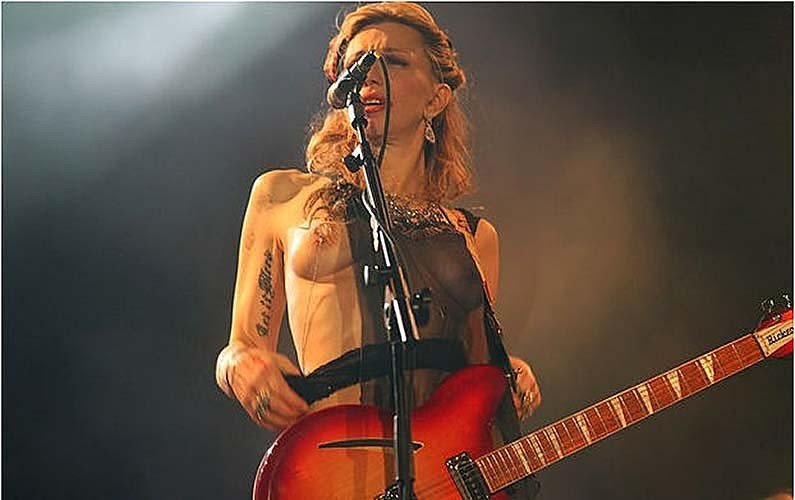 Courtney love topless onstage