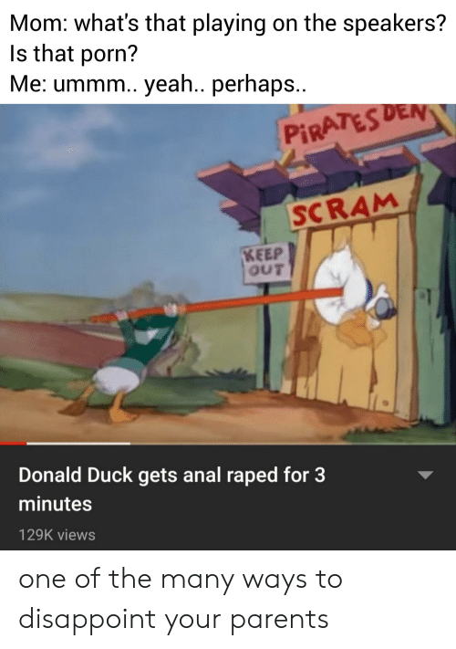 Donald duck gets anal minutes