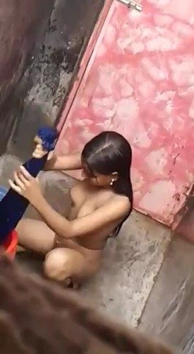 Indian sister bathing naked