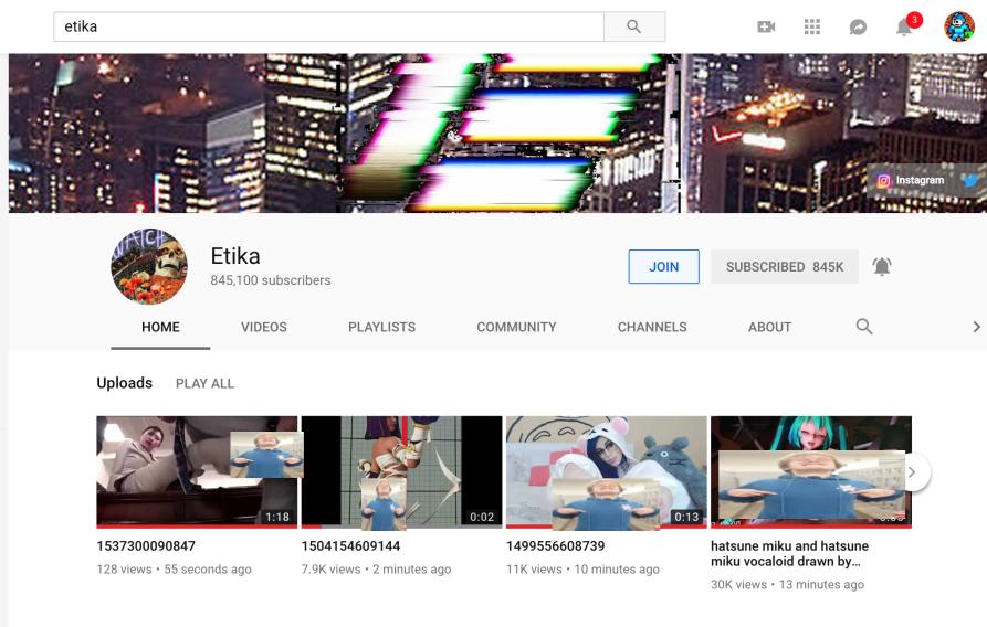 Snickerdoodle recommend best of deleted etika channel