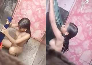 best of Bathing naked sister indian