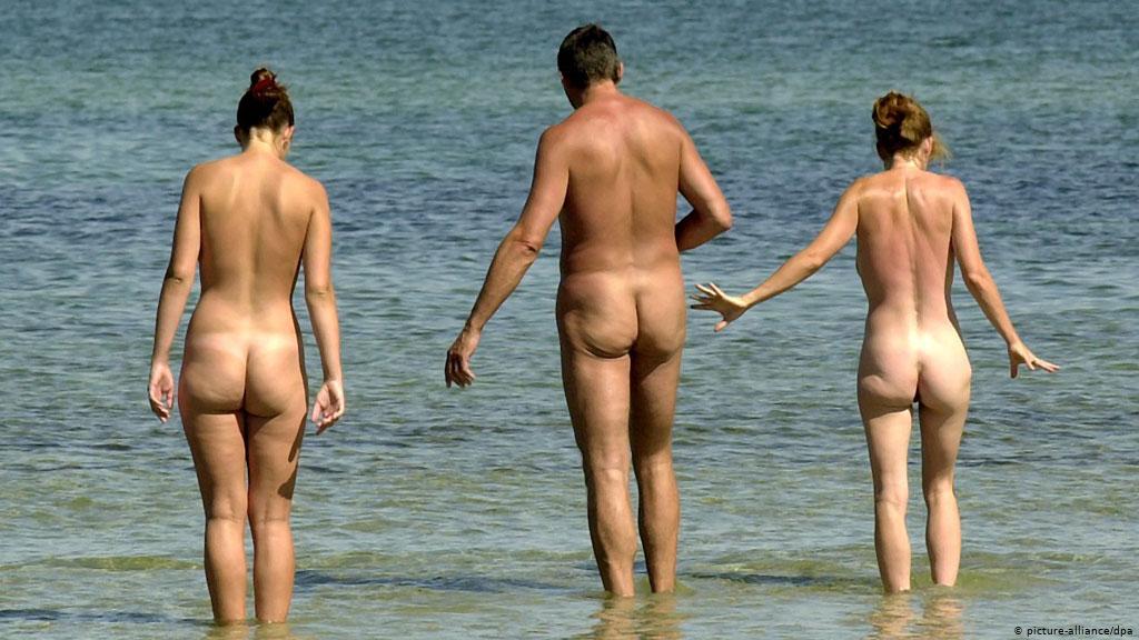 Girl stripped naked beach