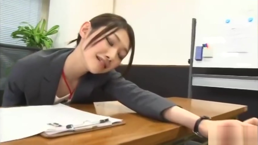 Japanese lesbian footsie footjob under table