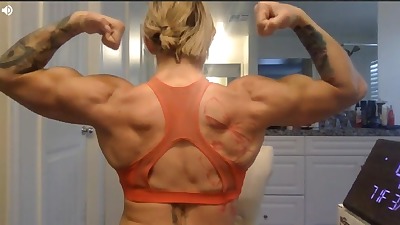 Nude girl muscles back