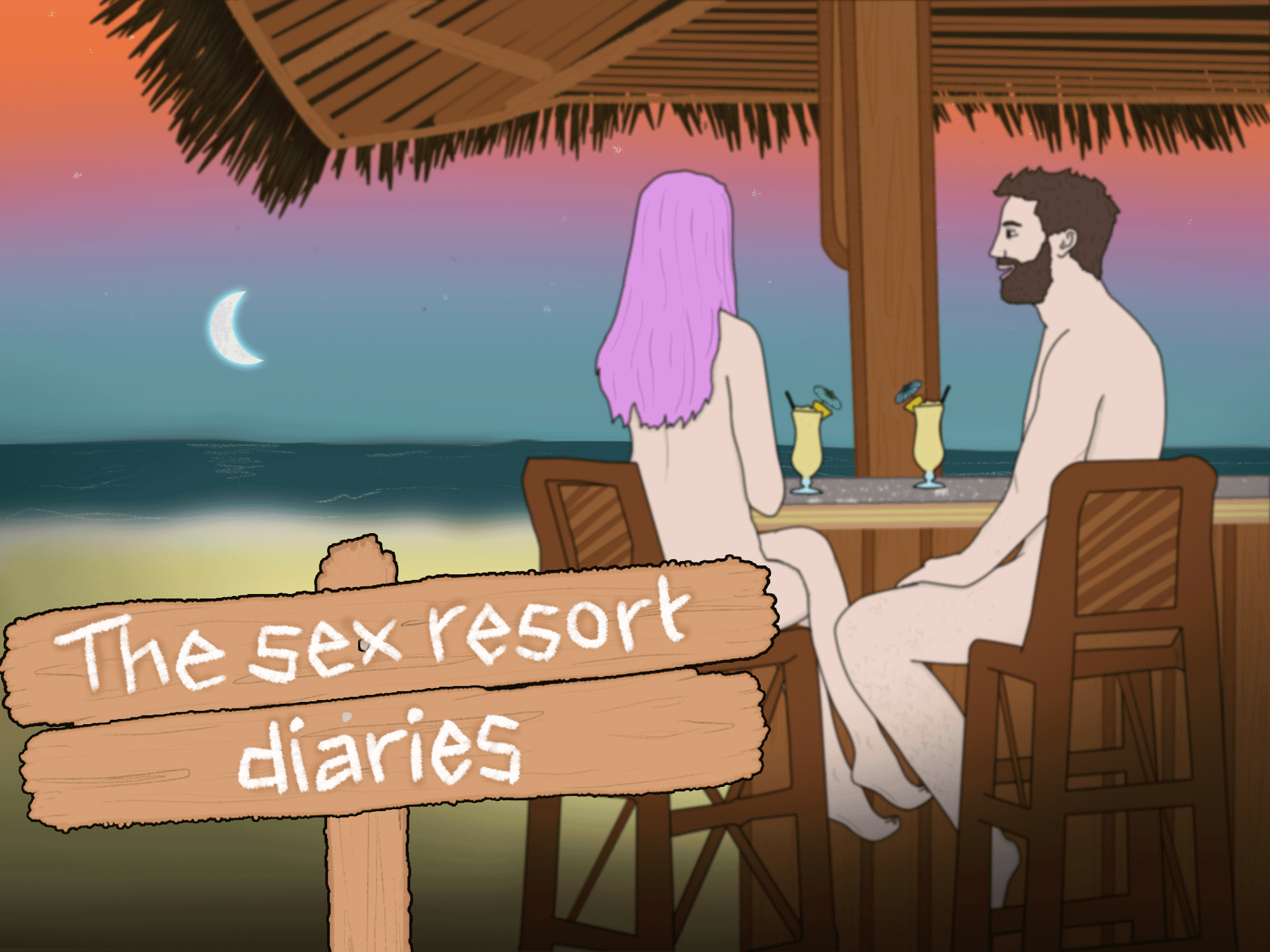 Uncle reccomend nudists spend time beach chatting