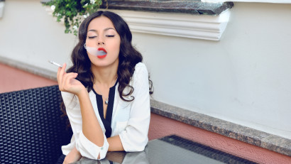 best of Girl ignores smoker smokes cigarette